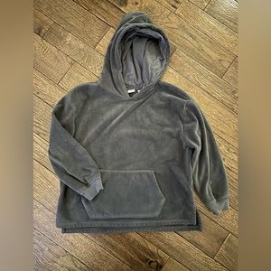 Gap Kids Girls Fleece Hoodie, Dark Gray, Size M